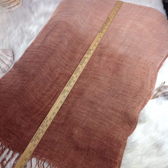 Scarf soft ombré natural mauve taupe shade - Picture 3 of 5